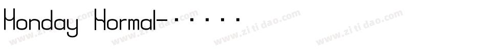 Monday Normal字体转换